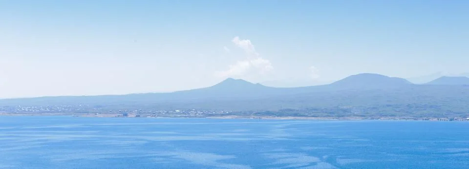 Lake Sevan, the largest lake in Armenia and the Caucasus region. Stock Photos