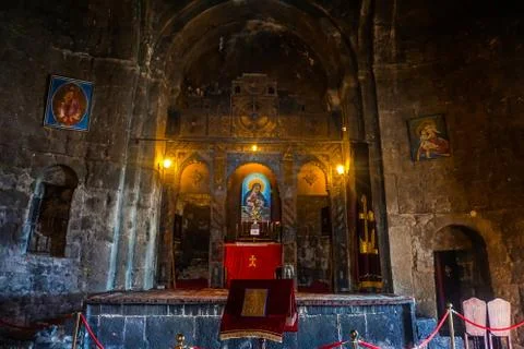 Lake Sevan Sevanavank Church Interior Stock Photos