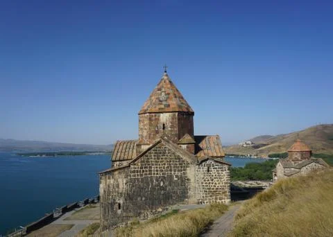 Lake Sevan Sevanavank Churches Stock Photos