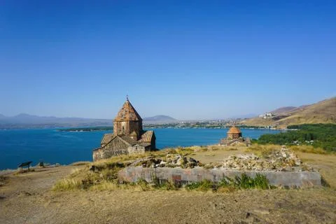 Lake Sevan Sevanavank Churches View Stock Photos