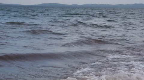 Lake Shira Waves 05 Stock Footage 32189503