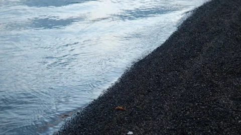 Lake shore at sunset Stock Footage 260367819