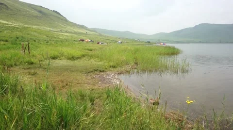 Lake Shunet panoramic view Stock Footage 65445314