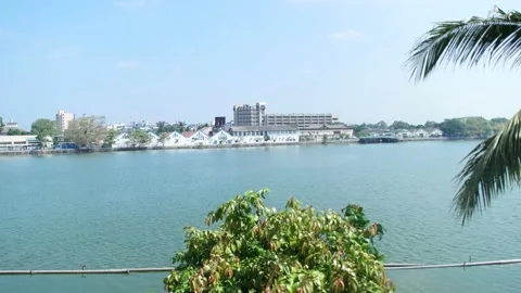 Lake side city Kandy in Sri Lanka Stock Footage 182078377