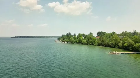Lake Simcoe from above Video stock 313506480