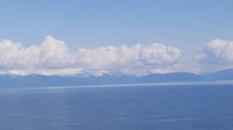 Lake, sky with clouds,timelapse Stock Footage 63867596
