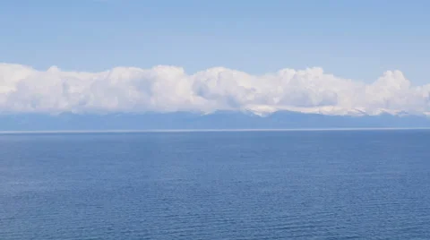 Lake, sky with clouds,timelapse Stock Footage 63867872