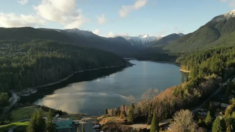 Lake &amp; Snow Mountain Video stock 233234043
