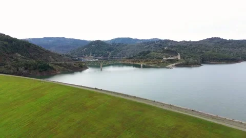 Lake Sonoma Damn Stock Footage 259895997
