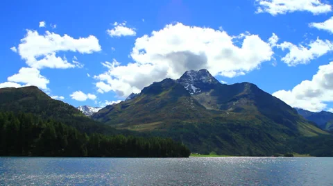 Lake St.Moritz, Engadin, Switzerland Stock Footage 30367772