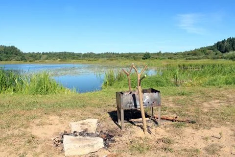 Lake in summer Stock Photos