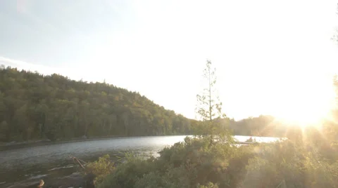 Lake Sun Time Lapse Stock Footage 32237623