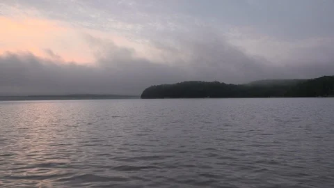 Lake sunrise cloud time lapse Stock Footage 94588313