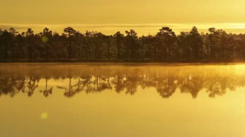 Lake at sunrise Stock Footage 10586727