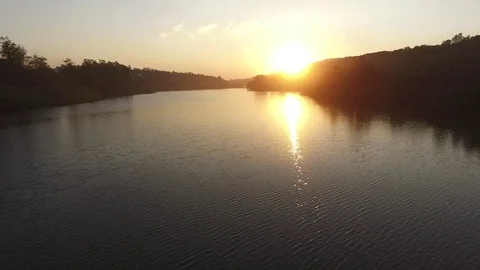 Lake on a sunrise Stock Footage 73025449