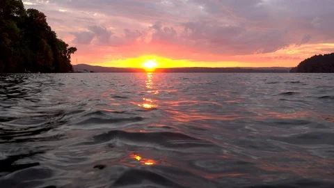 LAKE SUNRISE WAVES Stock Footage 94582434