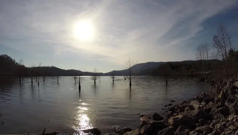 Lake at Sunset 2.7K HD HQ Stock Footage 73124953