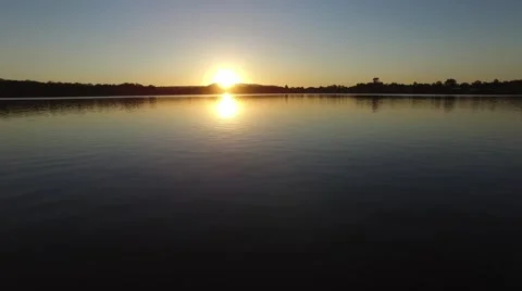 Lake Sunset Background Stock Footage 56449572