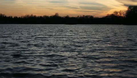 Lake at sunset 스톡 동영상 10858711