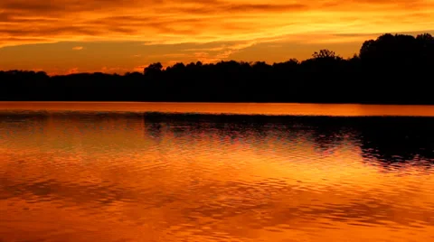 Lake Sunset Stock Footage 35942283