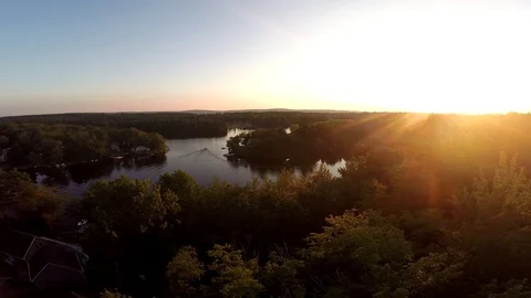 Lake at Sunset Video stock 102179386