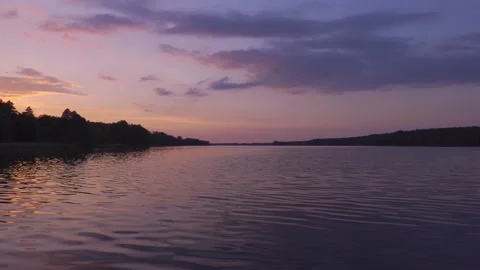 Lake by sunset Stock Footage 148292284