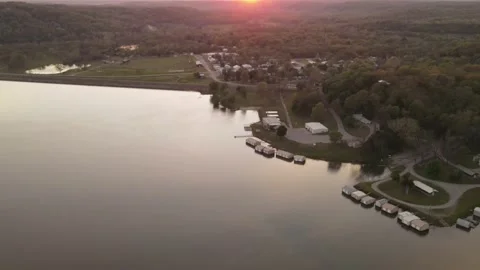 Lake sunset Stock Footage 238494648