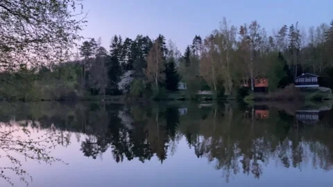 Lake at sunset Stock Footage 274409522