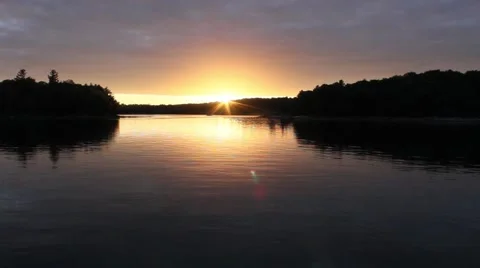 Lake Sunset in Ontario Stock Footage 65324181