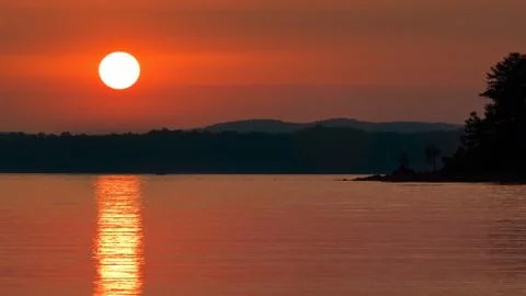 Lake Sunset Stock Photos