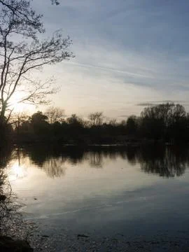 Lake Sunset Stock Photos