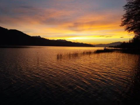 Lake Sunset Stock Photos