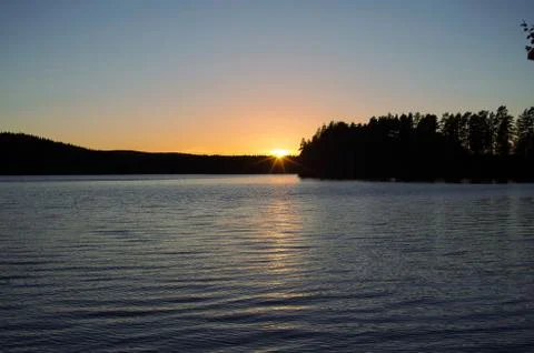 Lake Sunset Stock Photos