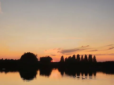 Lake Sunset Stock Photos