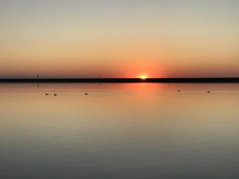 Lake Sunset Stock Photos