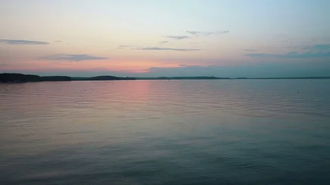 Lake at sunset time Stockbeeldmateriaal 78986515