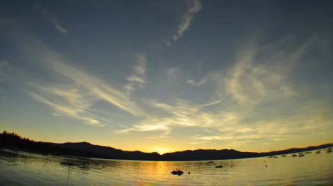 Lake sunset time Lapse Stock Footage 1875152