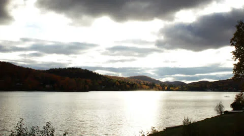 Lake Sunset Time Lapse Stock Footage 23722813