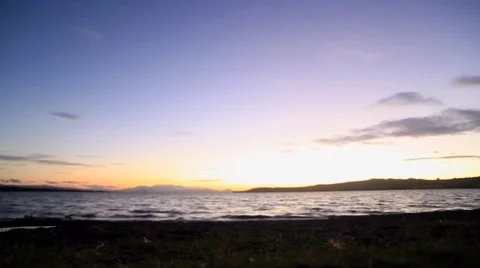 Lake Sunset Time Lapse Stock Footage 48623385