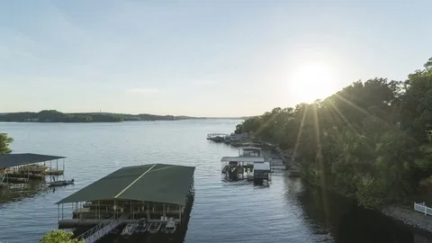 Lake Sunset Time lapse Stock Footage 76936814