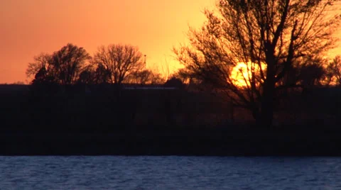 Lake Sunset Timelapse Stock Footage 36276728