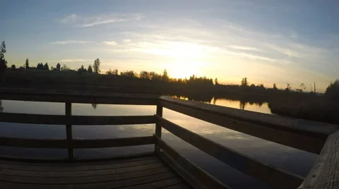Lake sunset timelapse Stock Footage 44136111