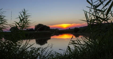 Lake sunset TimeLapse Vídeos de archivo 65246664