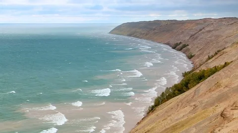 Lake Superior and Dunes Loop Stockbeeldmateriaal 72605843