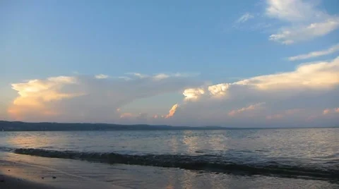 Lake Superior Clouds Time Lapse Stock Footage 11449048