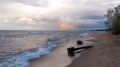 Lake Superior Rainbow Stock Footage 274678291