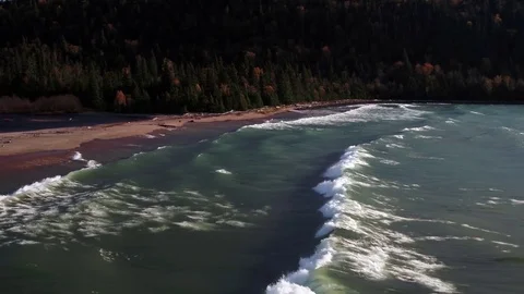 Lake Superior Rolling Wave Video stock 82314306