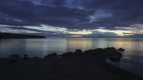Lake Superior Twilight in Summer Stock Footage 81145679