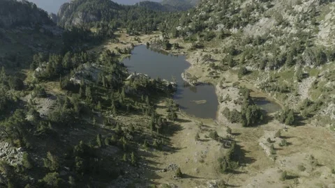 Lake Surrounded By Mountains Video stock 201409988