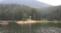Lake Synevir in Carpathian Mountains of Ukraine HD Footage